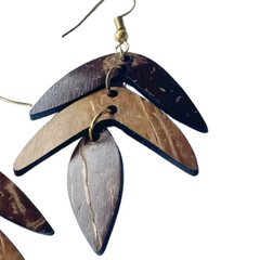 Coconut Leaf Shaped Layer Earrings