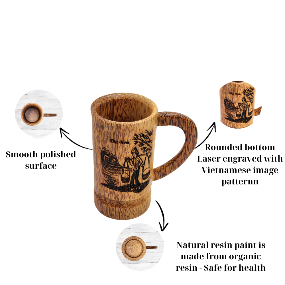 Carved Coconut Wood Cup