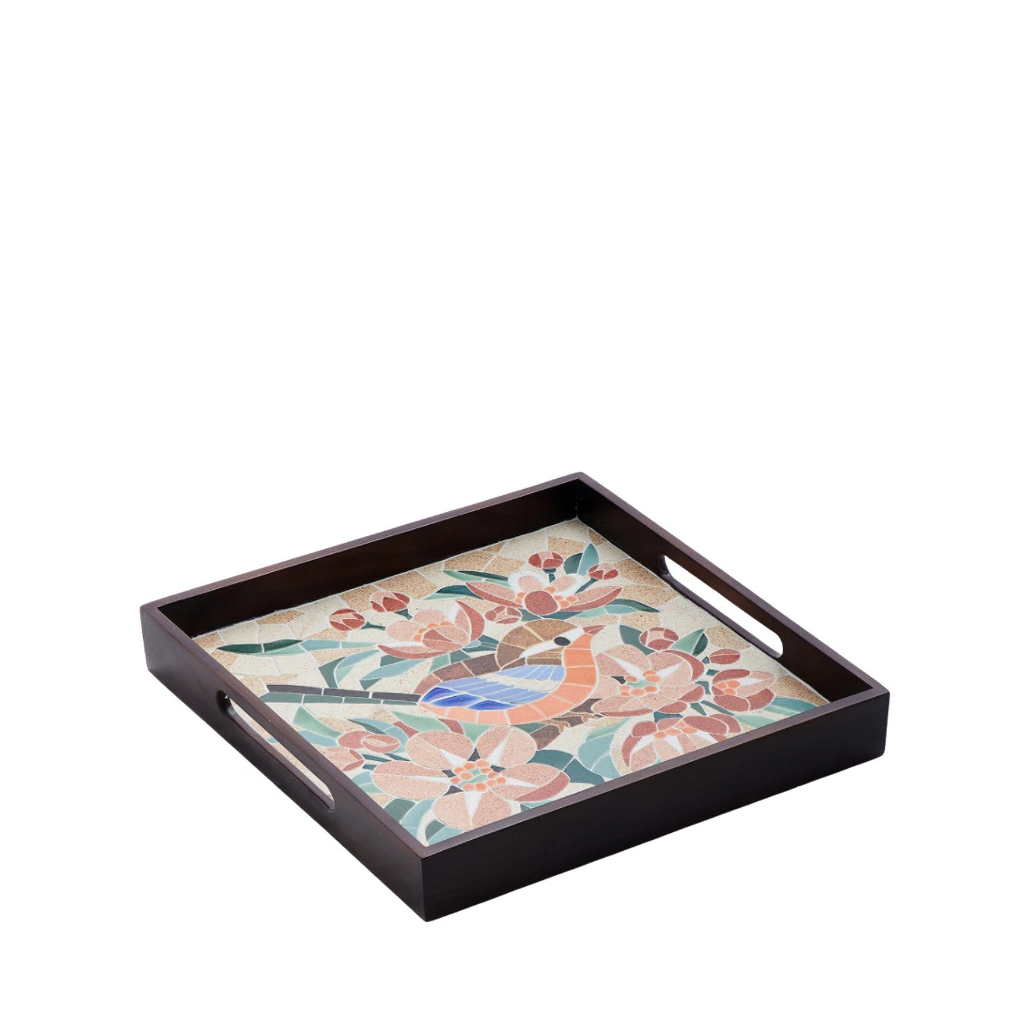 Ceramic Tea Tray With Nightingale Pattern
