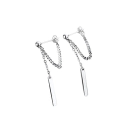 Chain Earrings For Men And Women Handcrafted 925 Sterling Silver