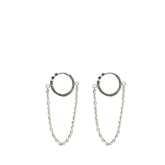 Chain-Shaped Earrings For Women Handcrafted 925 Sterling Silver