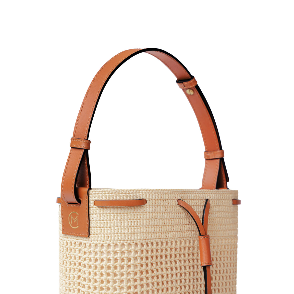 Raffia Champagne Handbag