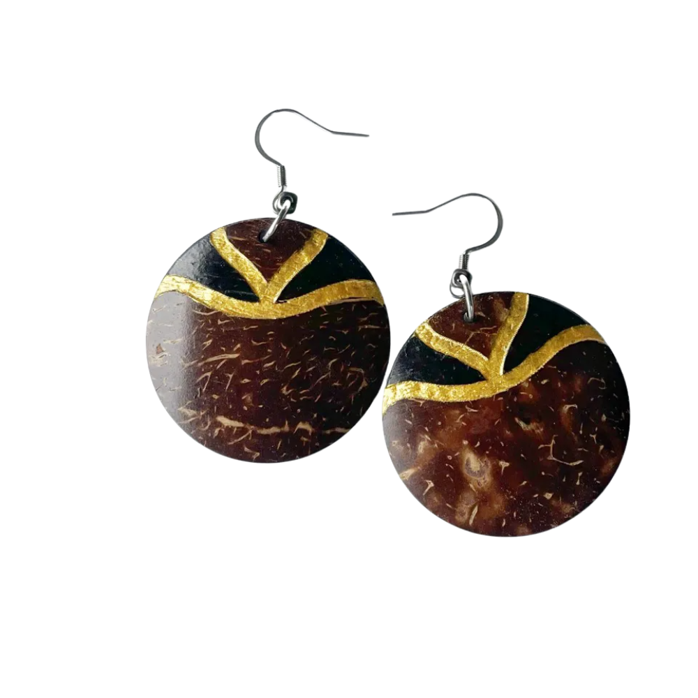 Classic Round Coconut Earrings