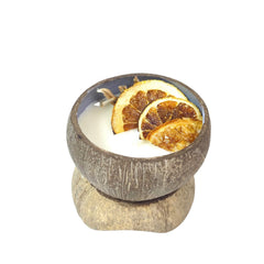 Coconut Shell Scented Candle with Lid