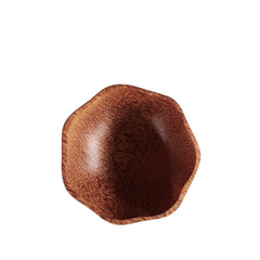 Coconut Wood Bowl with Plum Blossom Design