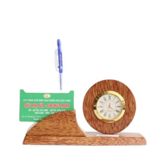 Coconut Wood Table Clock