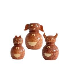 Coconut Wood Toothpick Holder