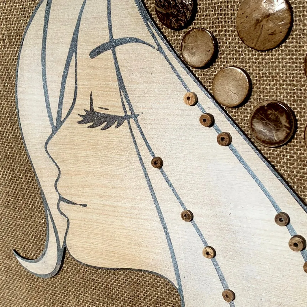 Coconut Decor Painting Coffee Girl