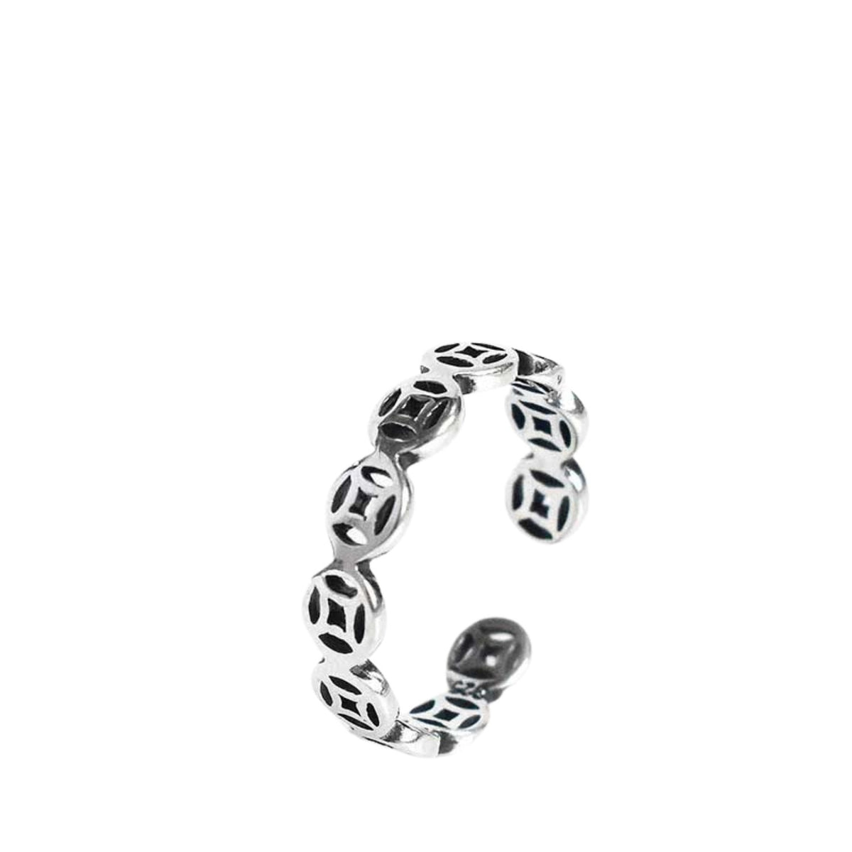 Coin-Shaped Rings for Women Handcrafted 925 Sterling Silver