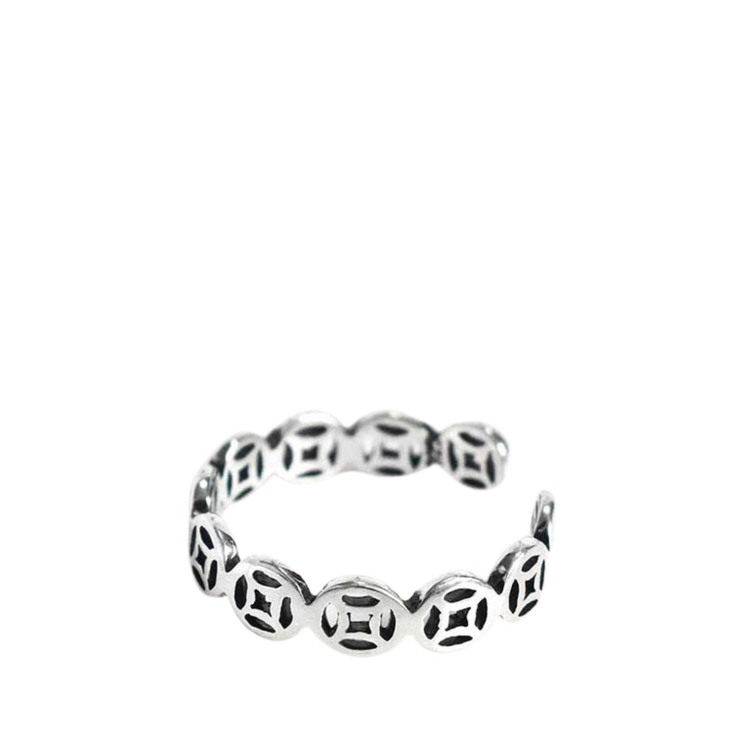 Coin-Shaped Rings for Women Handcrafted 925 Sterling Silver