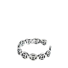 Coin-Shaped Rings for Women Handcrafted 925 Sterling Silver