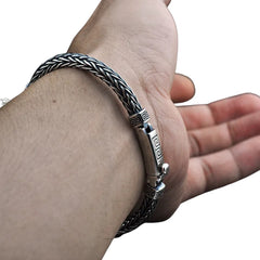 Cool Men's Bracelet Handcrafted 925 Sterling Silver
