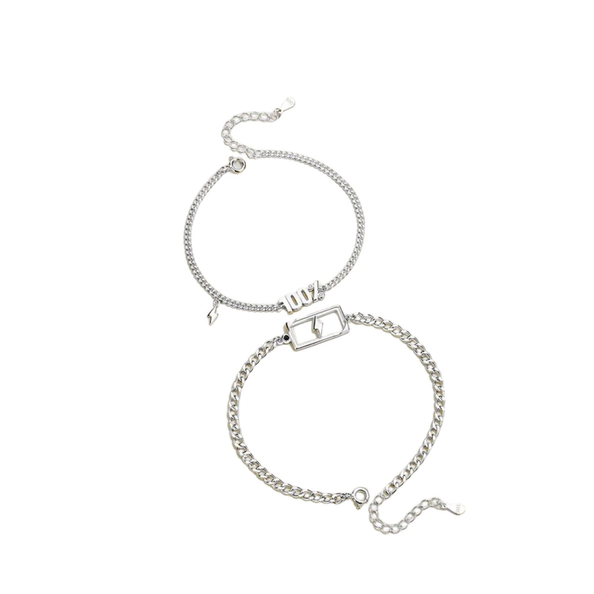 Couple Bracelets Handcrafted 925 Sterling Silver