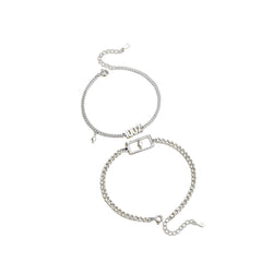 Couple Bracelets Handcrafted 925 Sterling Silver
