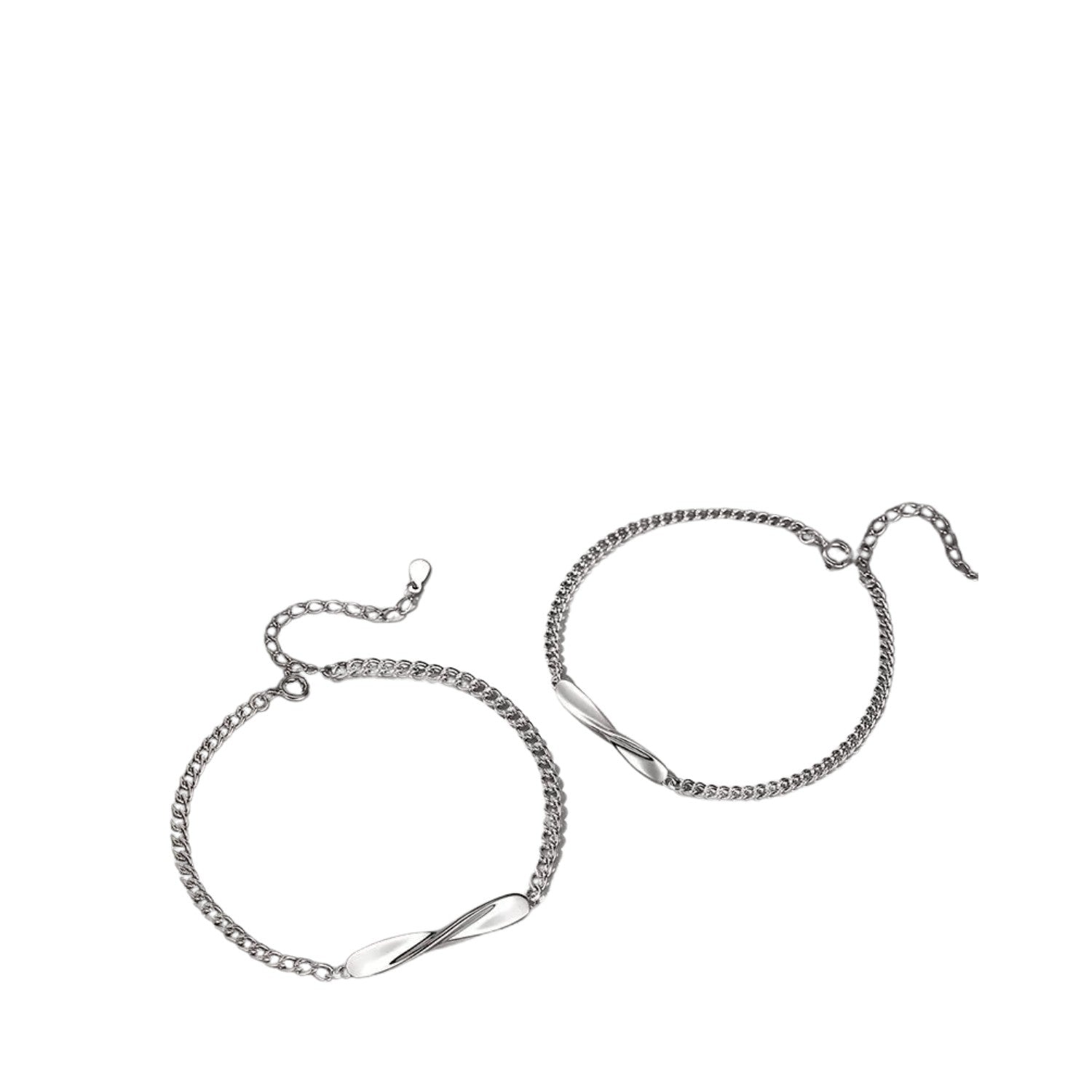 Couple Bracelets  Handcrafted 925 Sterling Silver