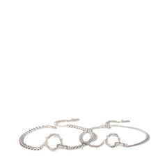 Couple Bracelets with Rose Design Handcrafted 925 Sterling Silver