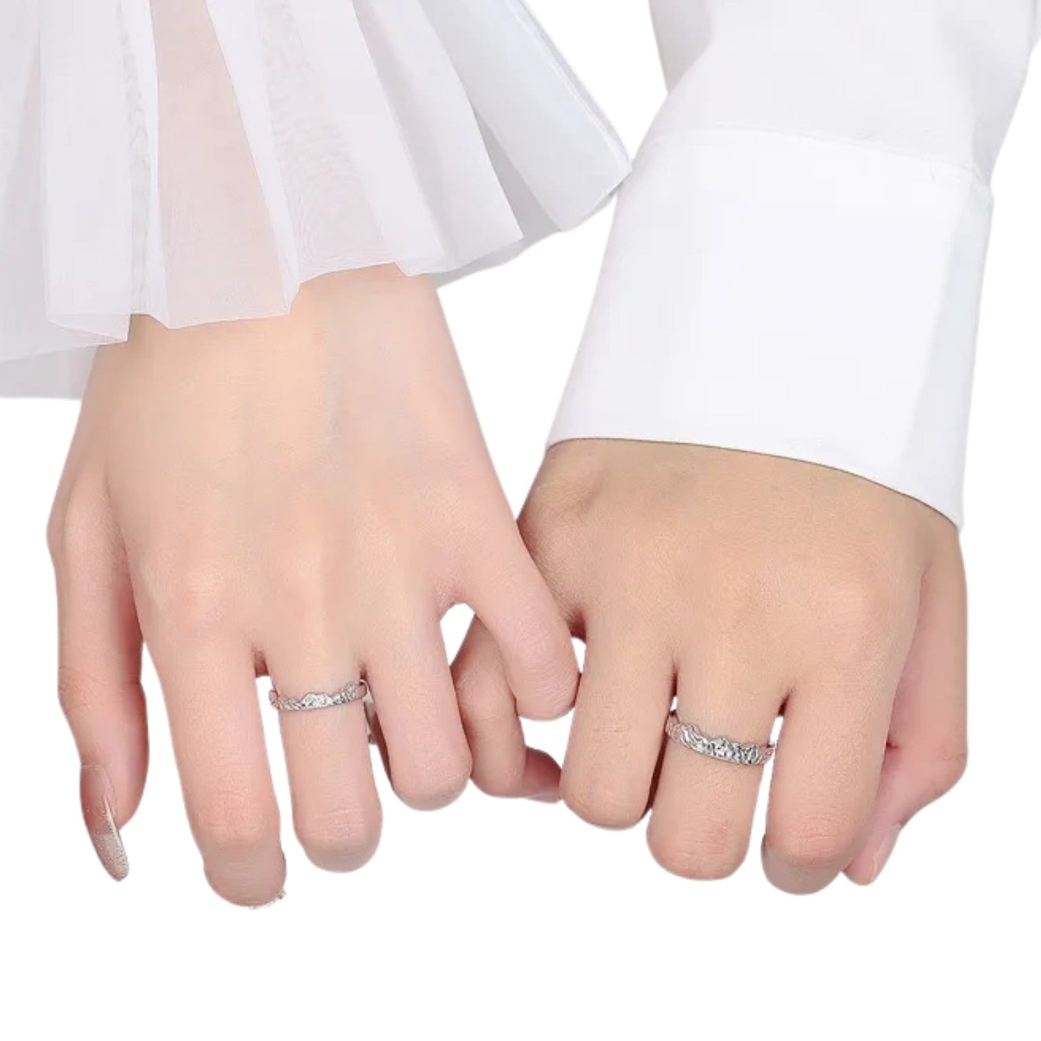 Couple Rings For Men And Women Handcrafted 999 Fine Silver