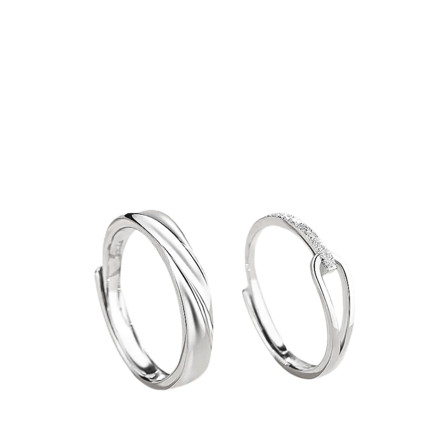 Couple Rings Handcrafted 925 Sterling Silver