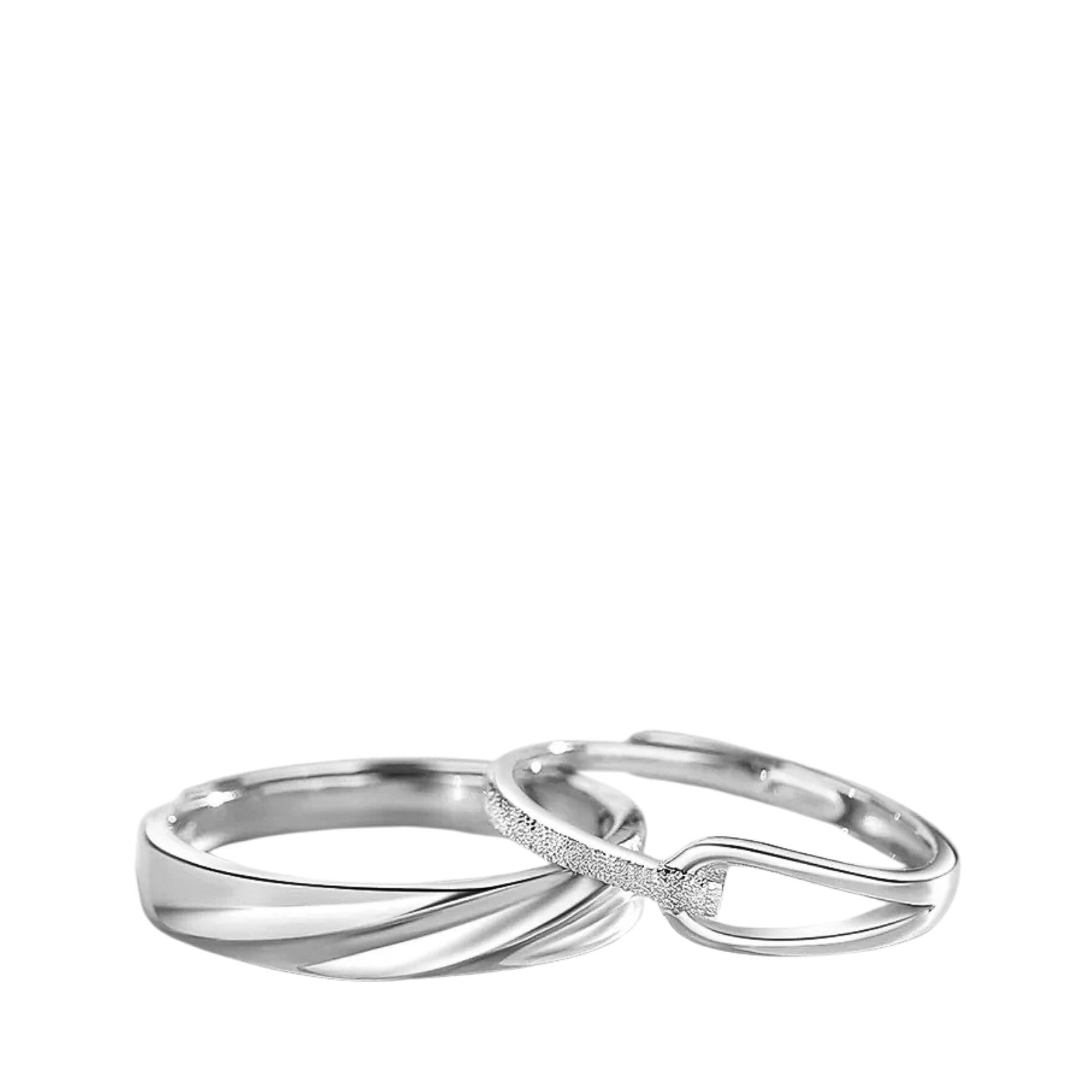 Couple Rings Handcrafted 925 Sterling Silver