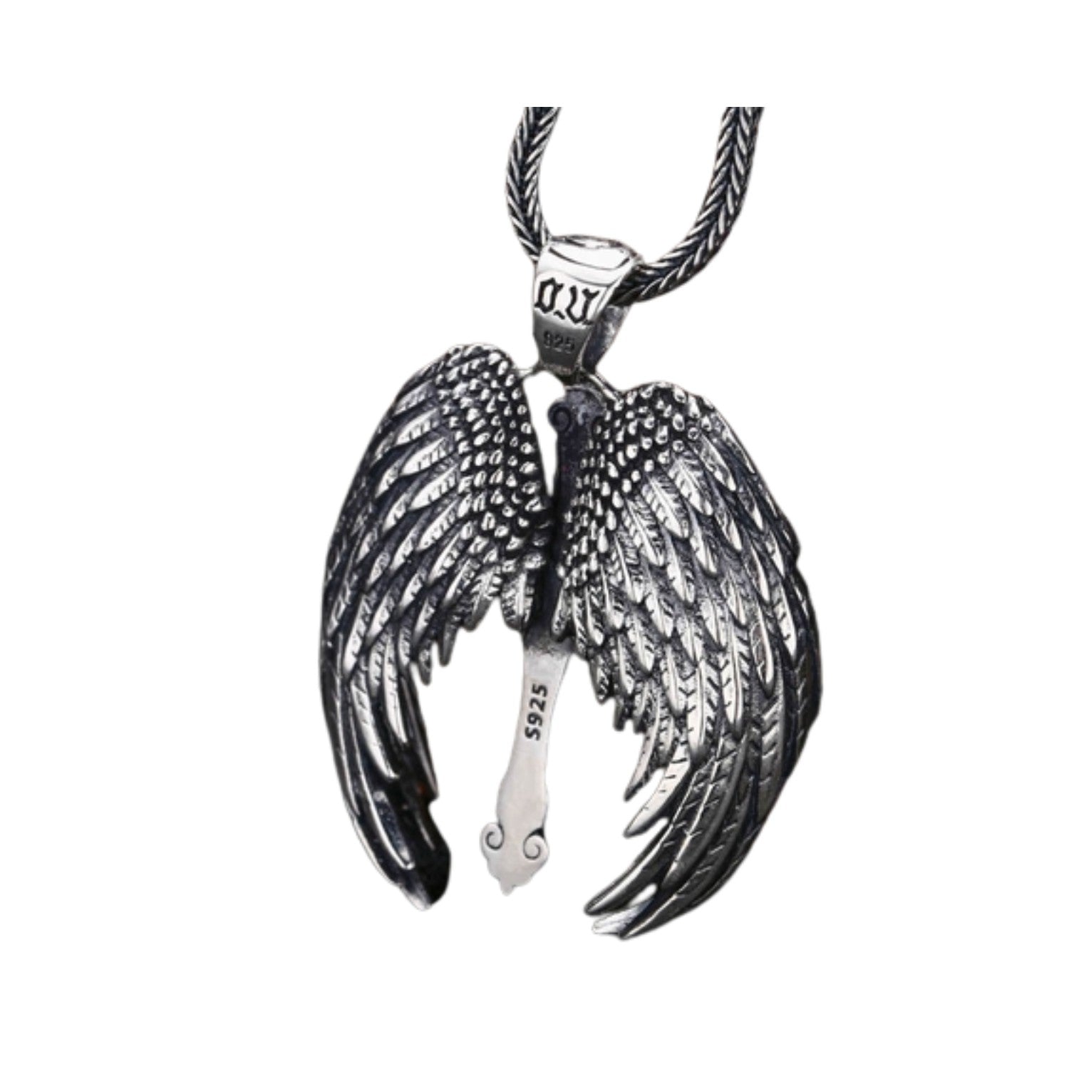 Cross Pendant With Wings Handcrafted 925 Sterling Silver