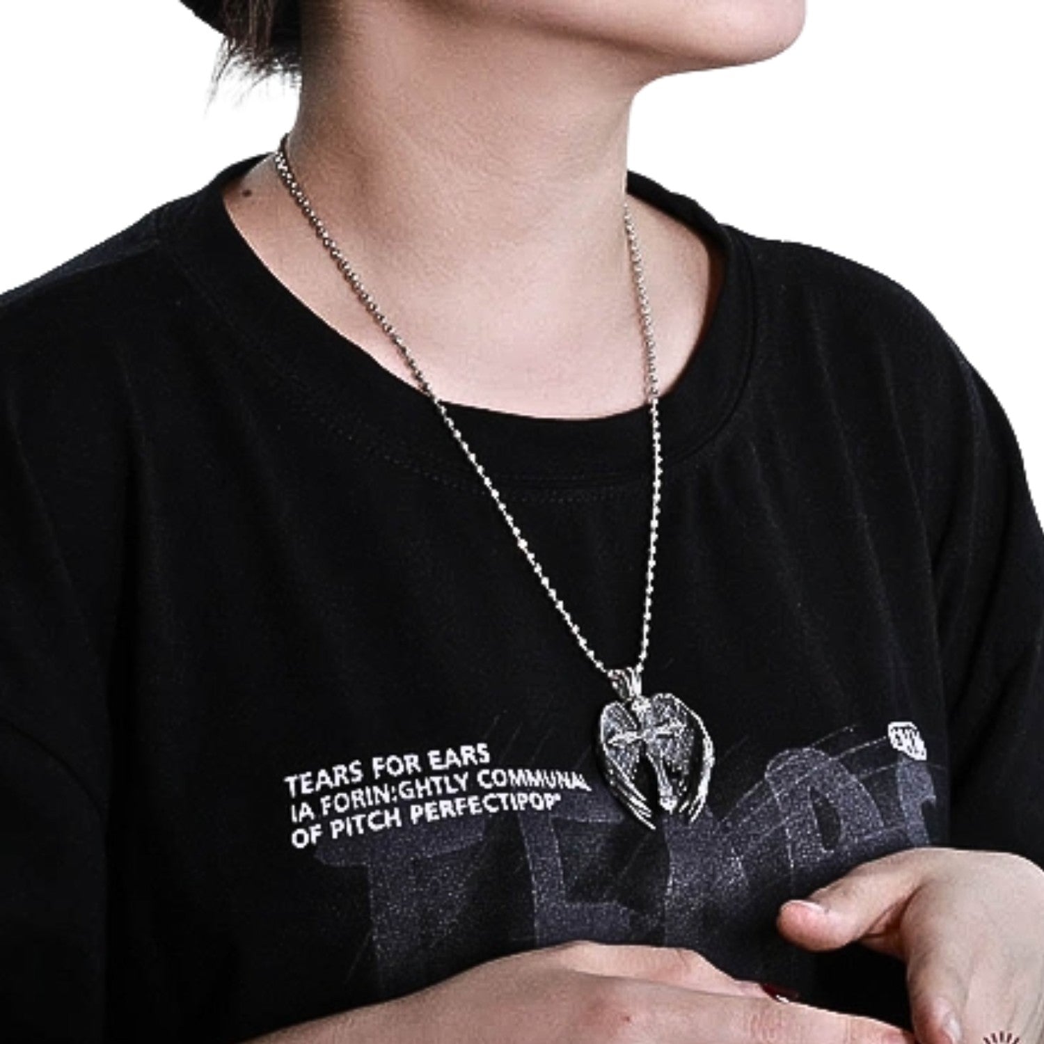 Cross Pendant With Wings Handcrafted 925 Sterling Silver