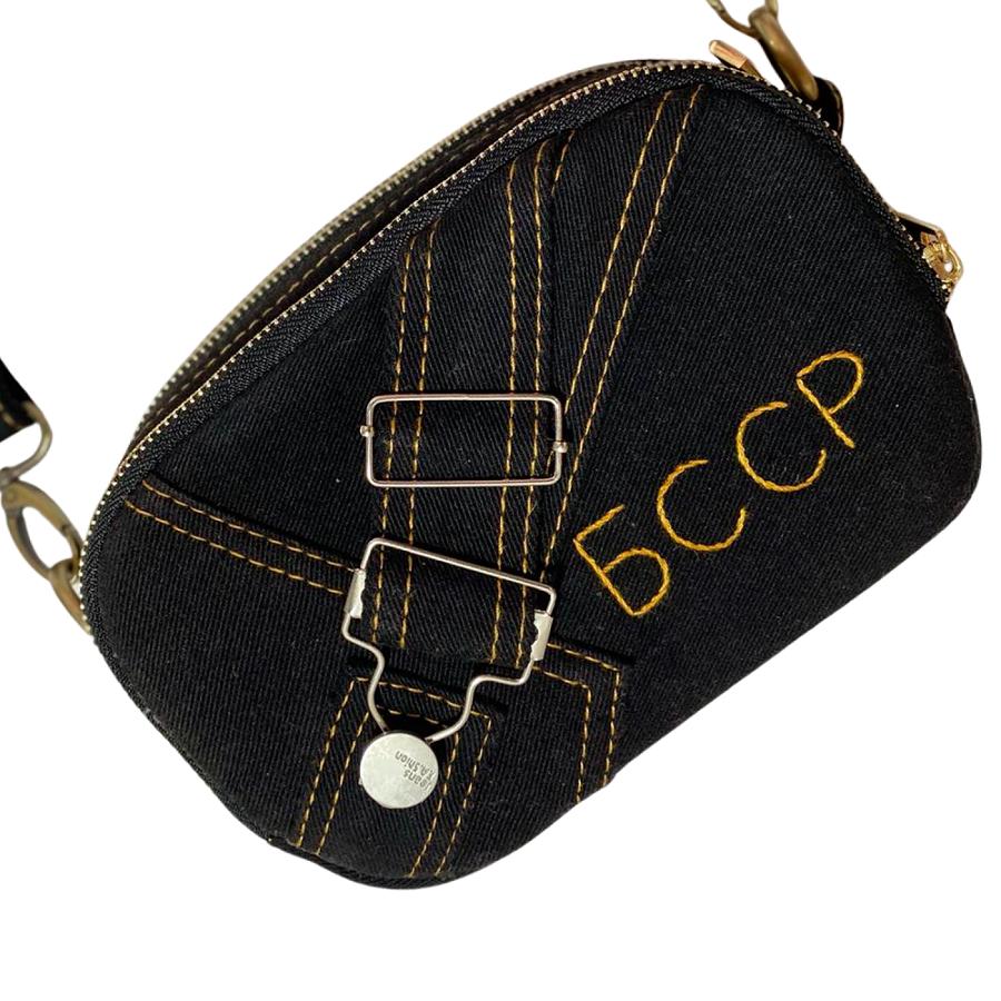 Handmade Upcycled Denim Crossbody Bag