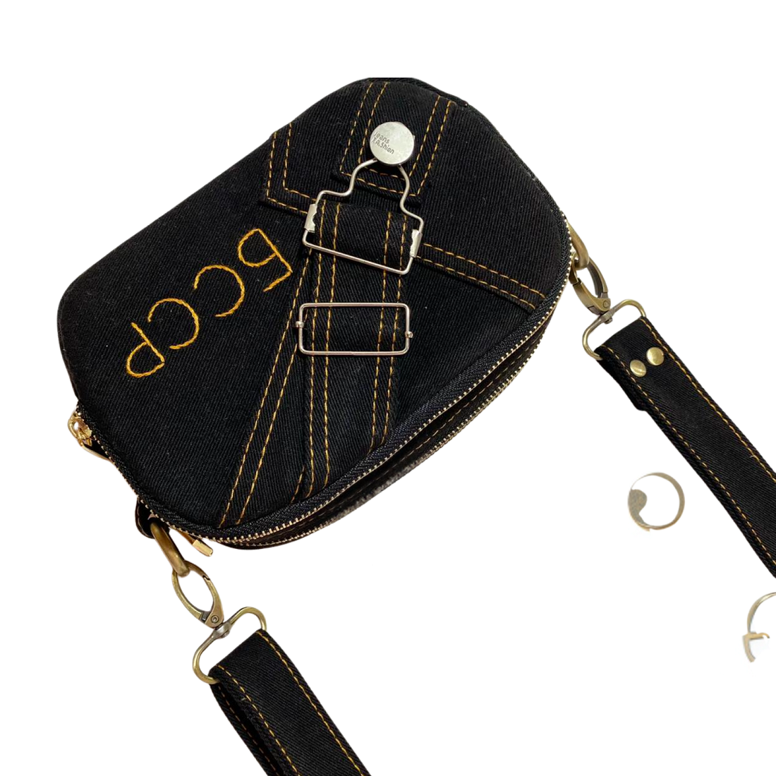 Handmade Upcycled Denim Crossbody Bag