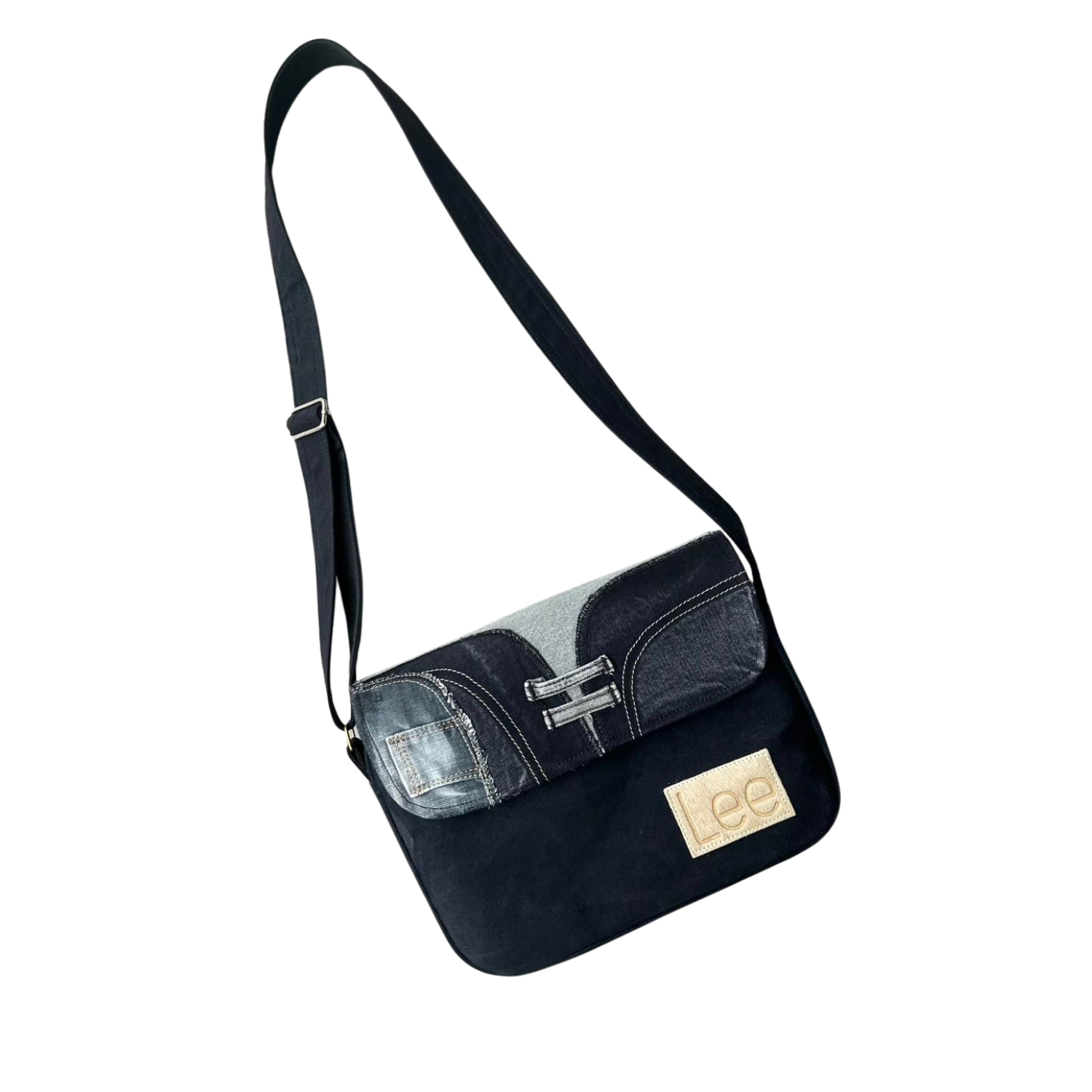 Handmade Upcycled Denim Crossbody Bag