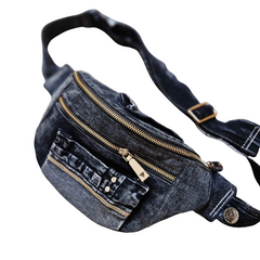 Handmade Upcycled Denim Crossbody Bag
