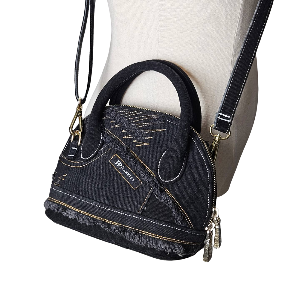 Handmade Upcycled Denim Crossbody Bag