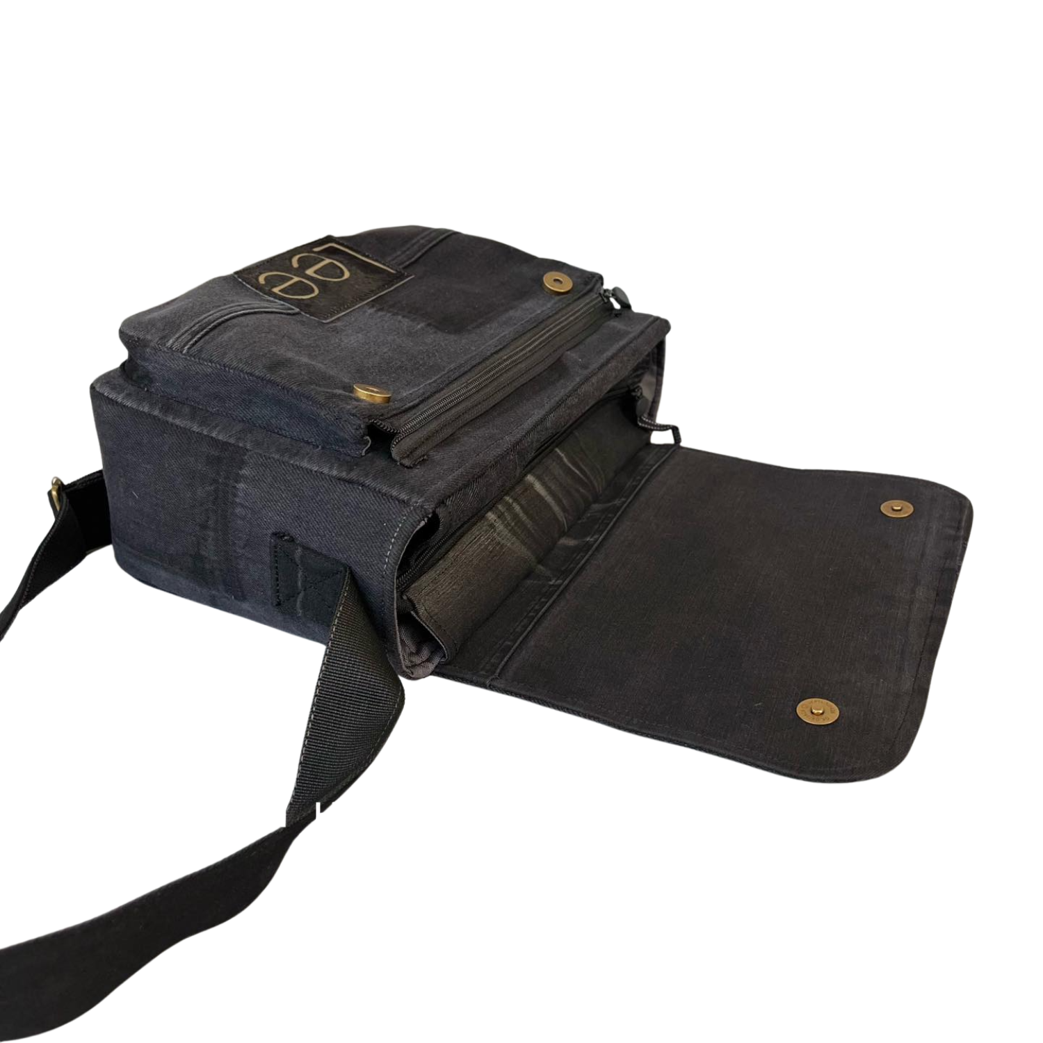 Handmade Upcycled Denim Crossbody Bags For Men