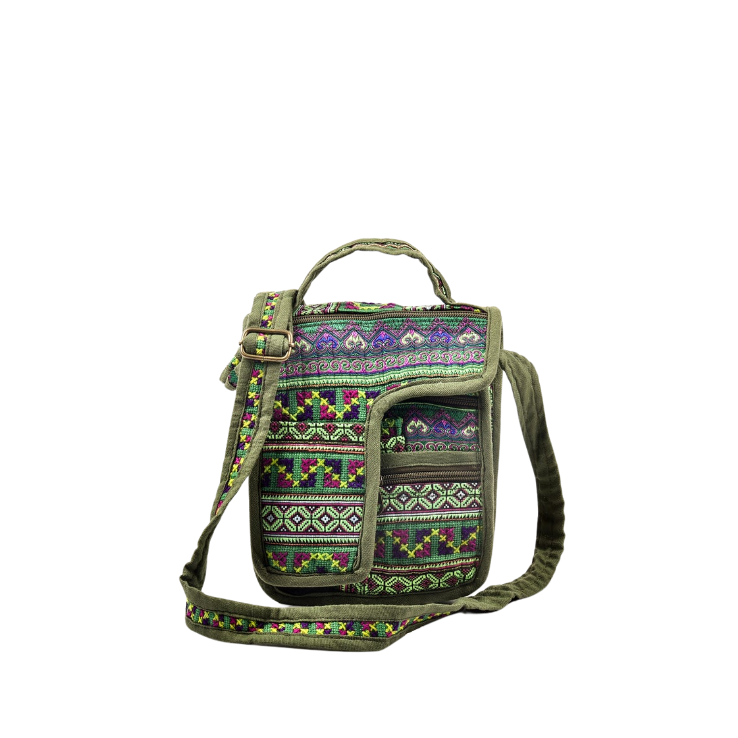 Hand-Woven Brocade Crossbody Bag