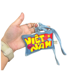 Handmade Upcycled Denim Decorative Keychains 01