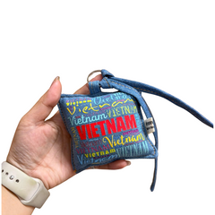 Handmade Upcycled Denim Decorative Keychains 01