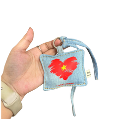 Handmade Upcycled Denim Decorative Keychains 01