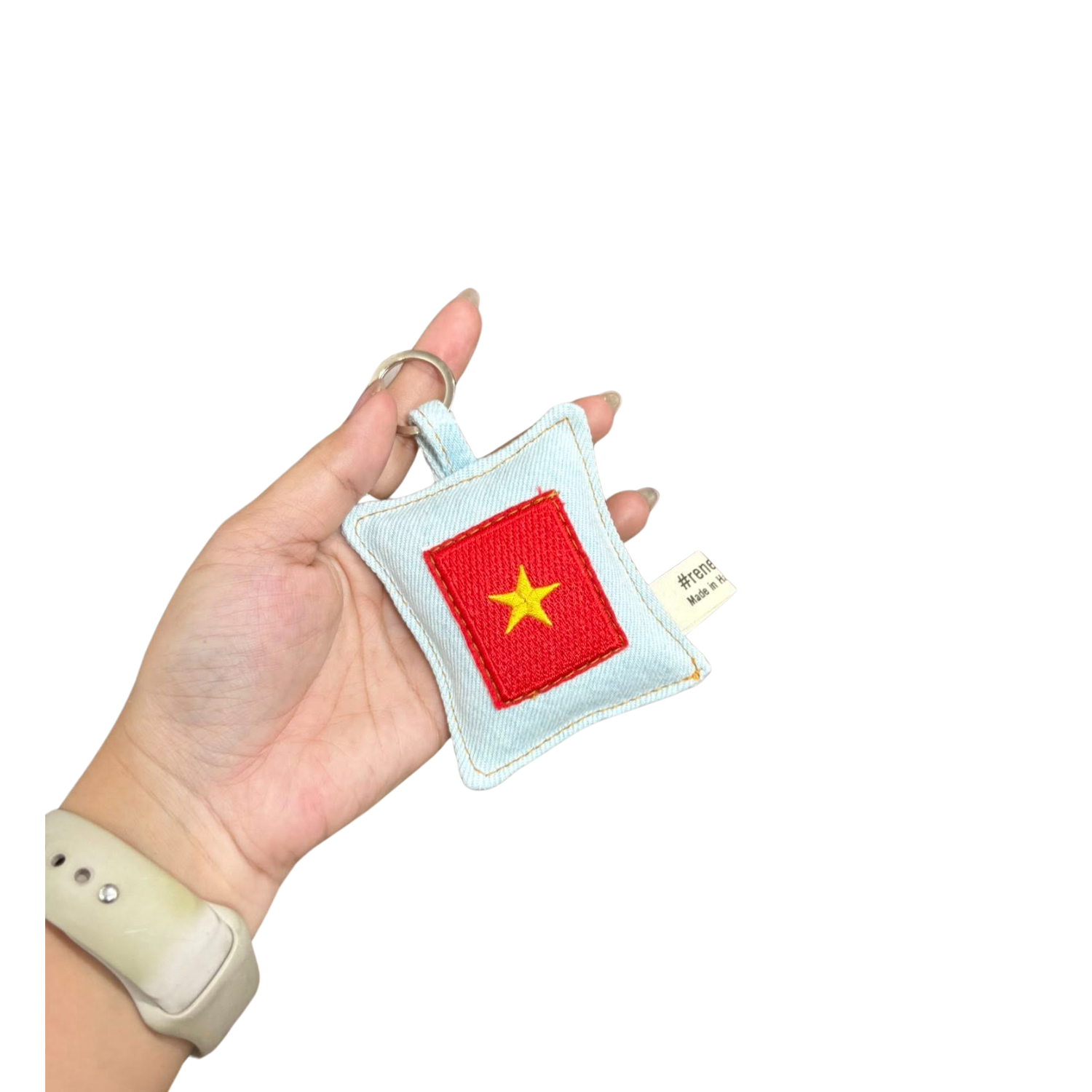 Handmade Upcycled Denim Decorative Keychains 02