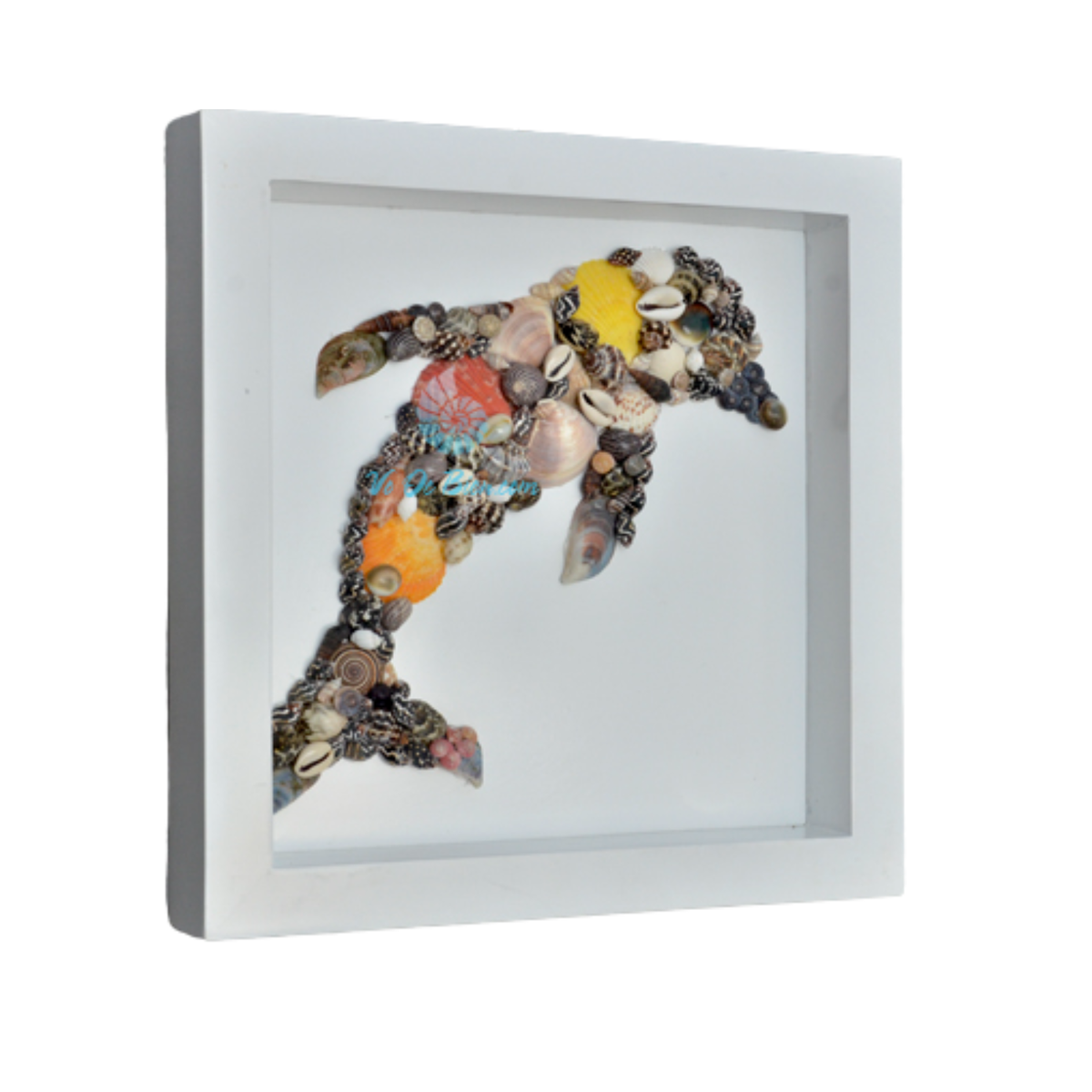 Dolphin Picture Frame From Seashell