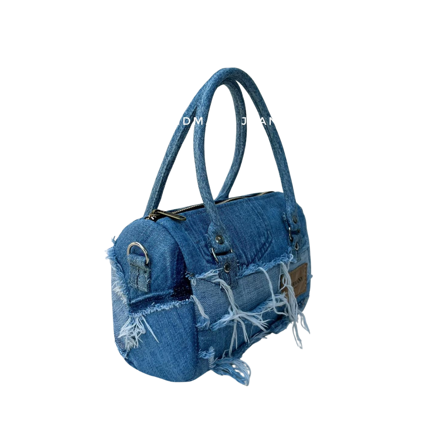 Handmade Upcycled Denim Duffel Bag