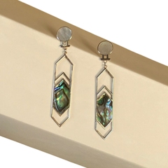 Earring Silver With Mother Of Pearl Inlay