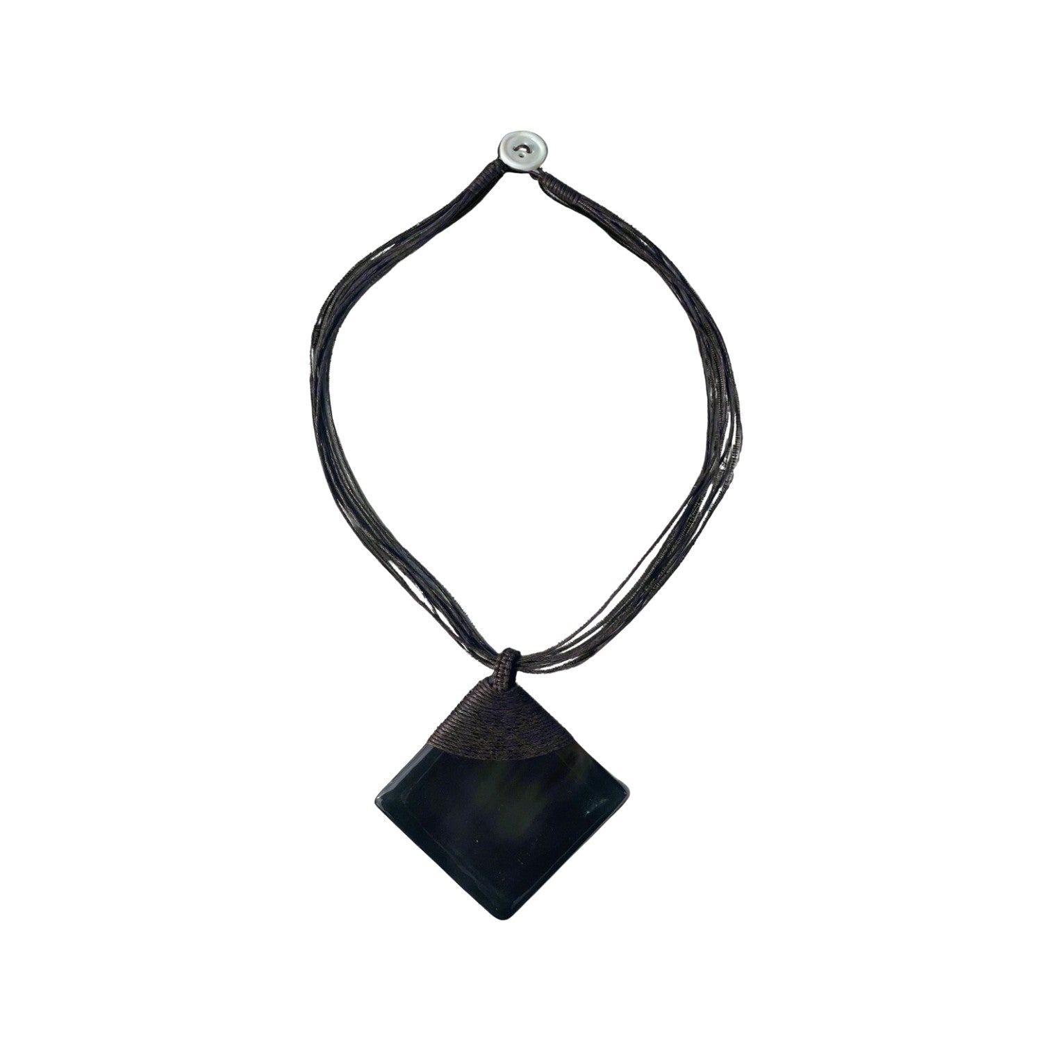 Elegant Lacquered Pearl Shell Necklace