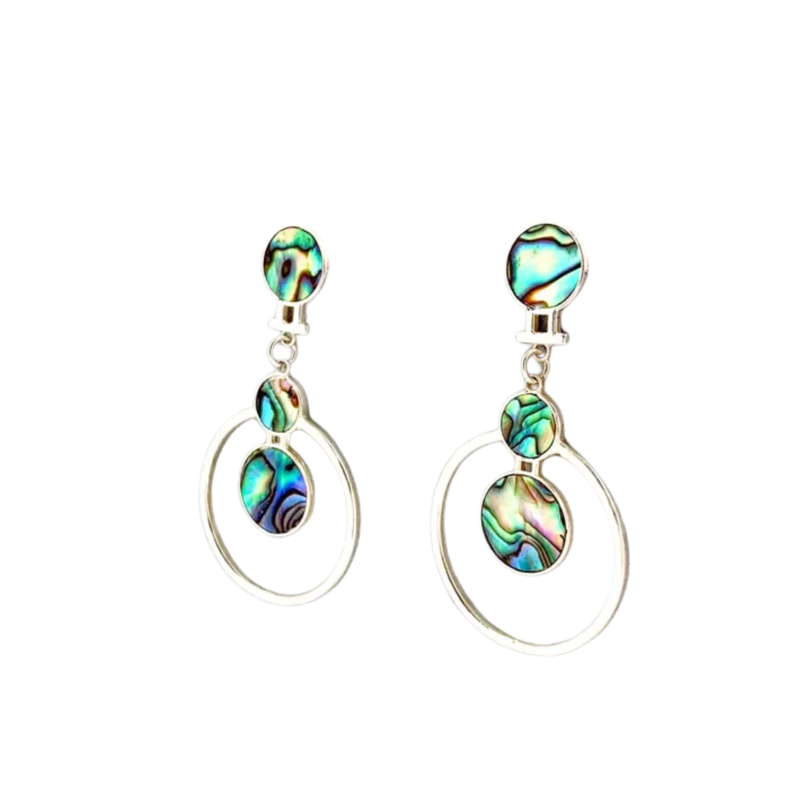 Elegant Handcrafted Mother Of Pearl Silver Earrings