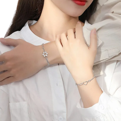 Eternal Heart Couple Bracelet Handcrafted 925 Sterling Silver