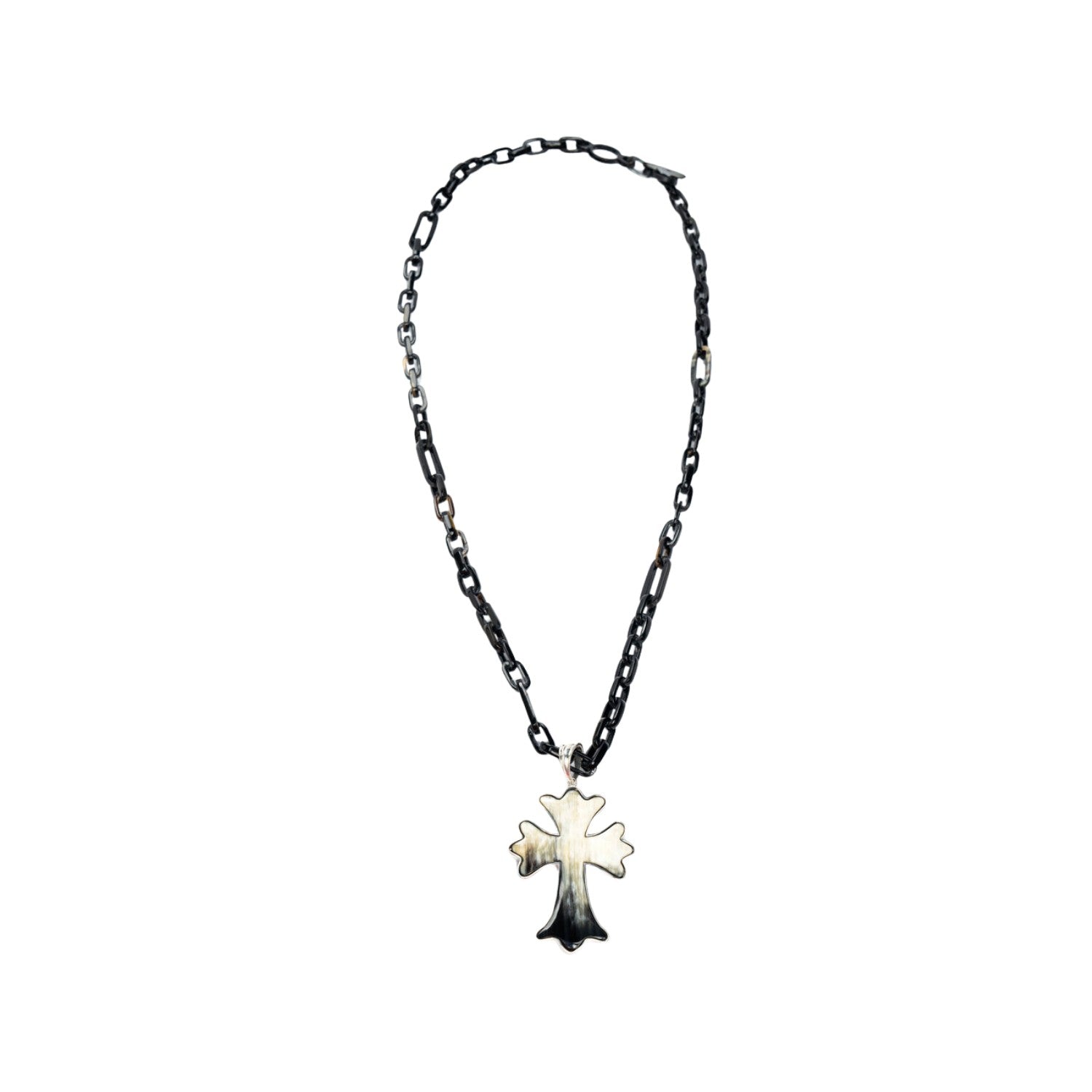Ethical Handcrafted Buffalo Horn Cross Pendant 1