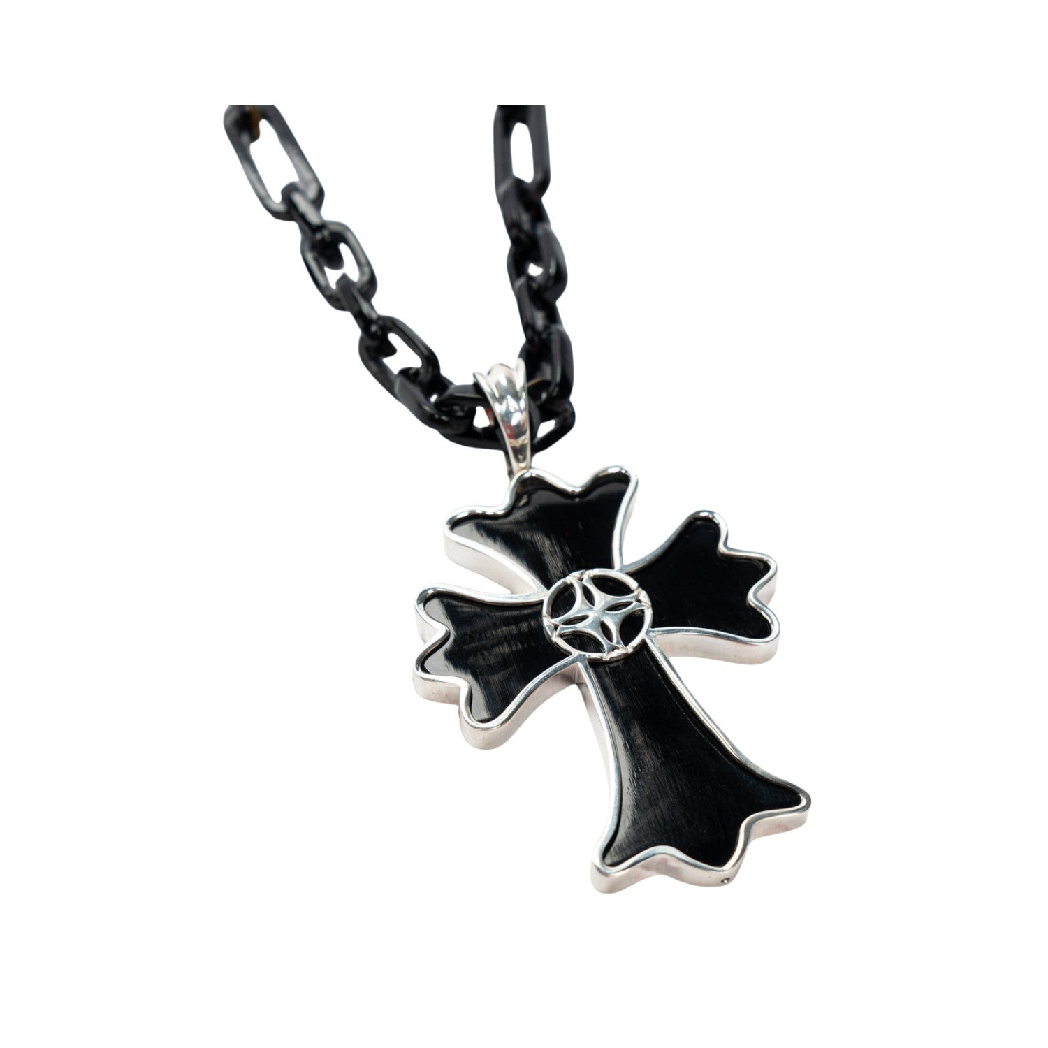 Ethical Handcrafted Buffalo Horn Cross Pendant 1
