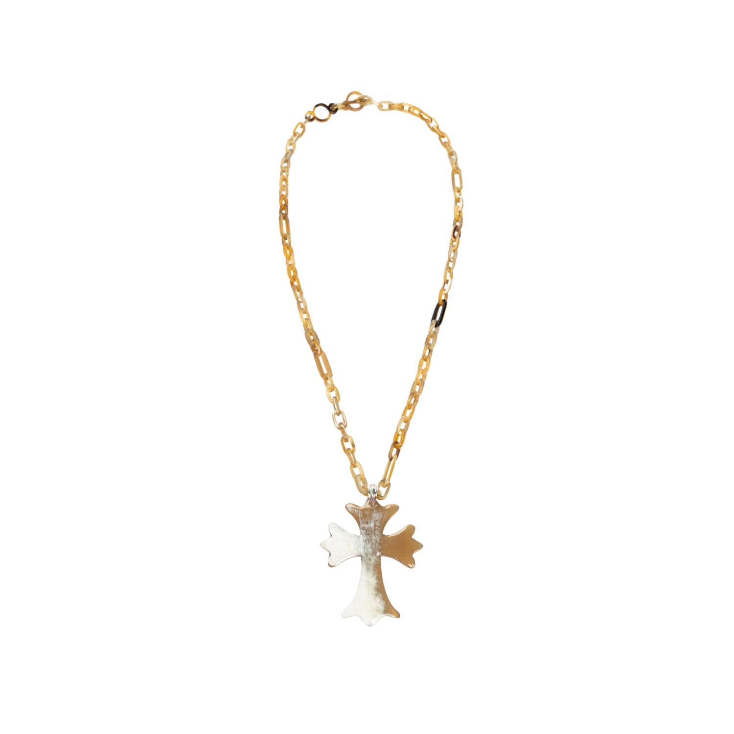 Ethical Handcrafted Buffalo Horn Cross Pendant 2