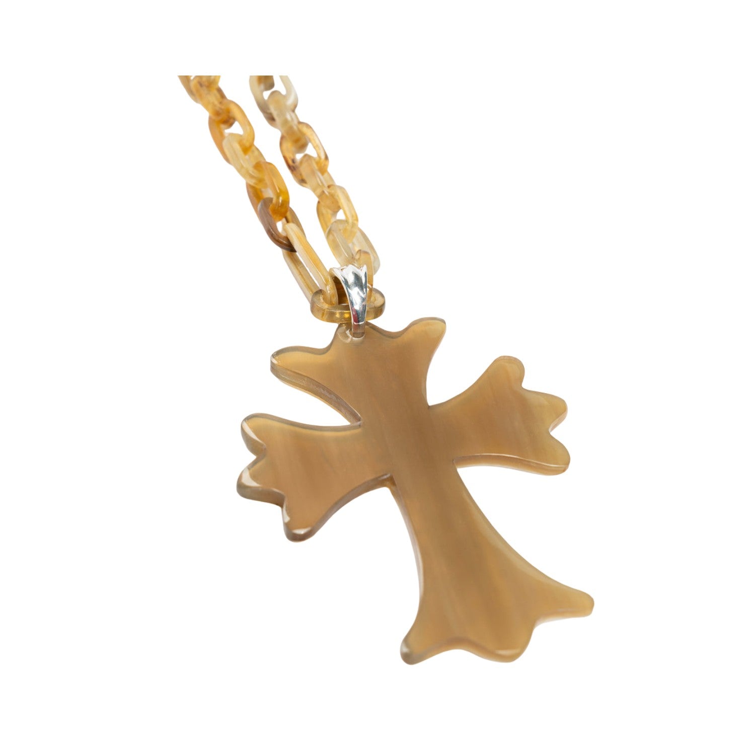 Ethical Handcrafted Buffalo Horn Cross Pendant 2