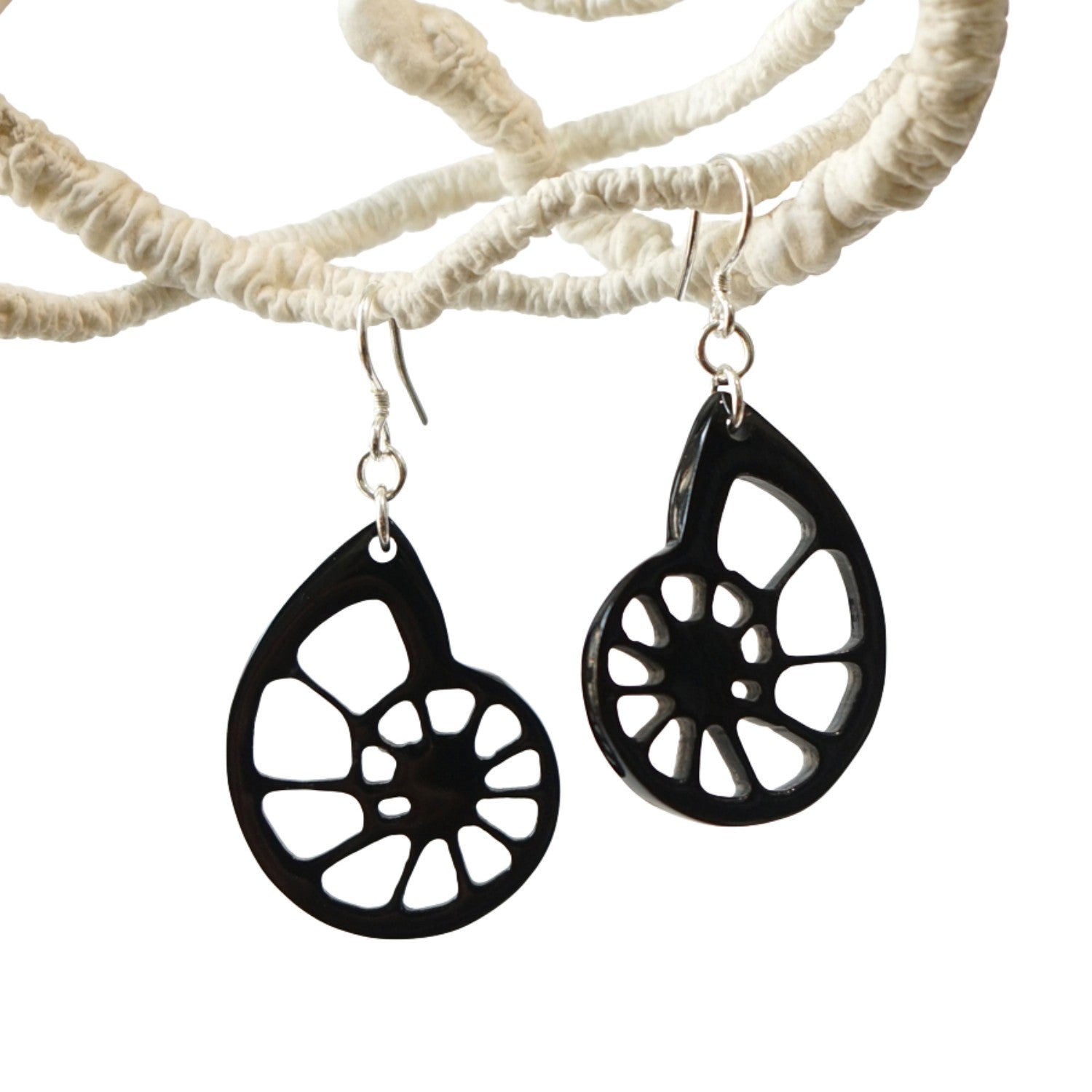 Ethical Handcrafted Buffalo Horn Earring 15