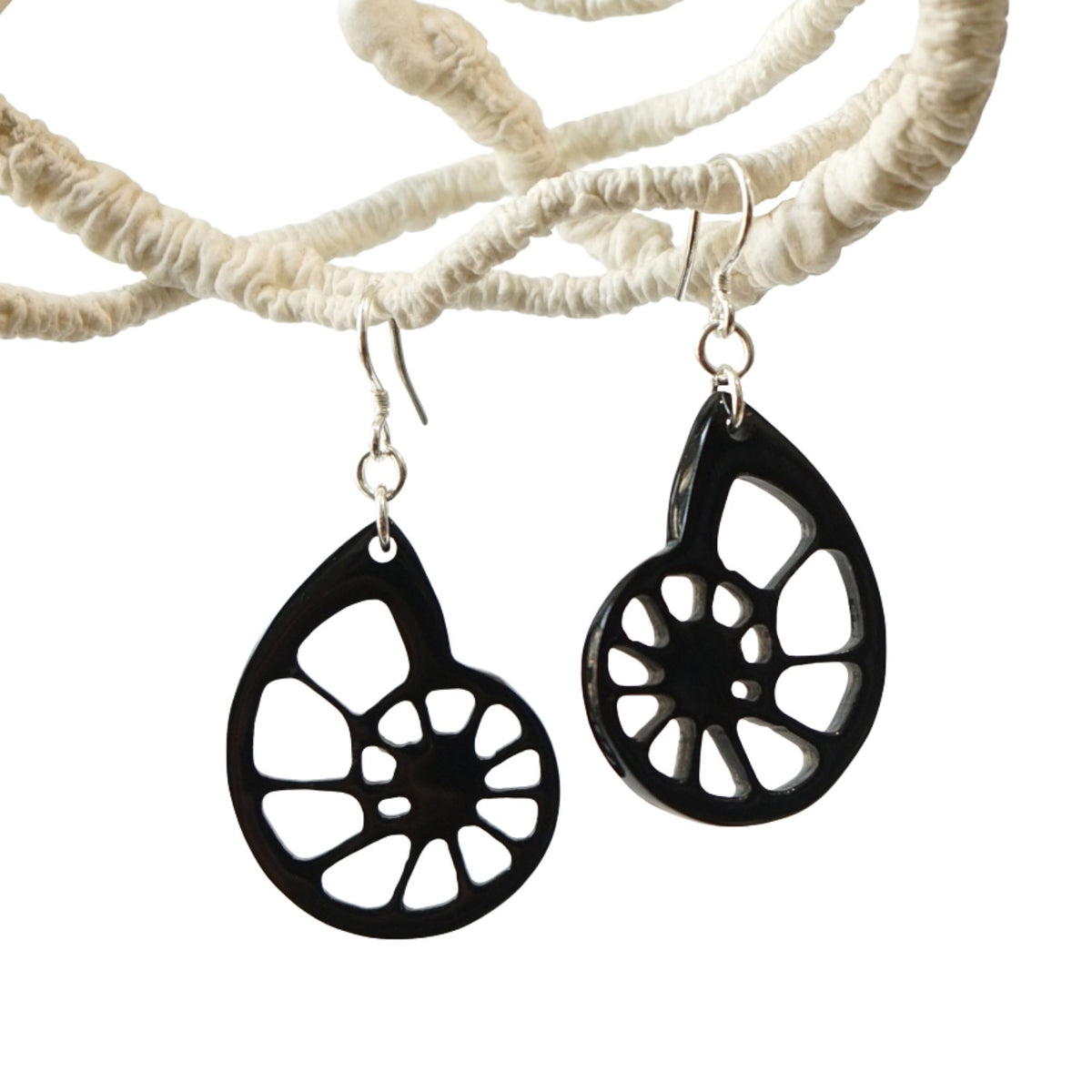 Ethical Handcrafted Buffalo Horn Earring 15