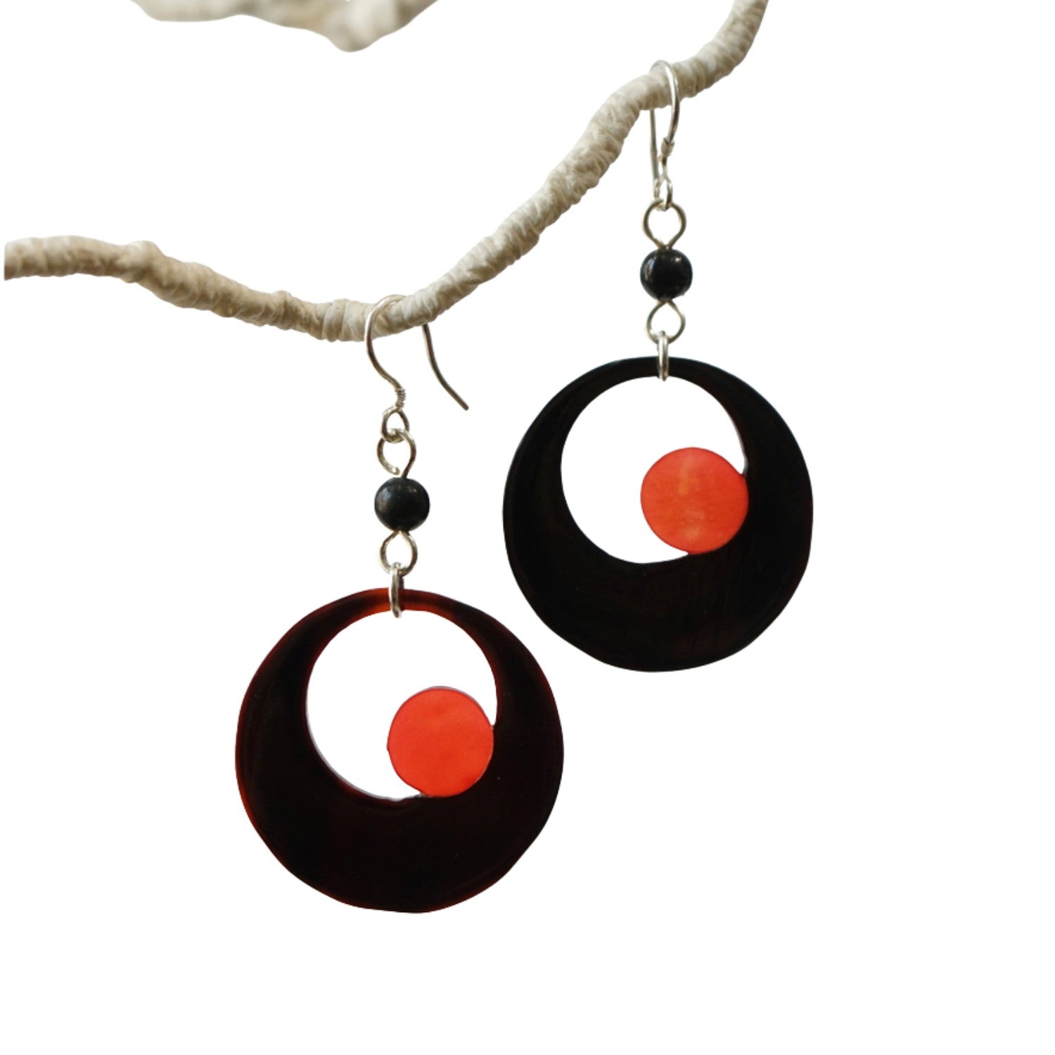 Ethical Handcrafted Buffalo Horn Earring 16