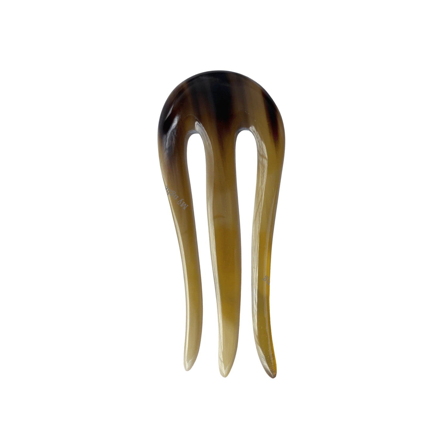 Ethical Handcrafted Buffalo Horn Hair Brooch 9